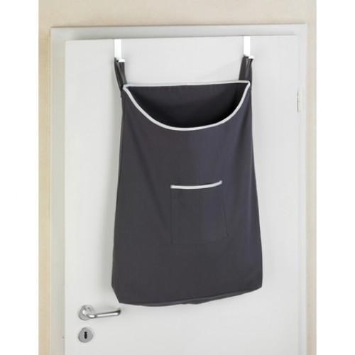 PANIER À LINGE À SUSPENDRE - CANGURO - COTON - 65 L - GRIS WENKO