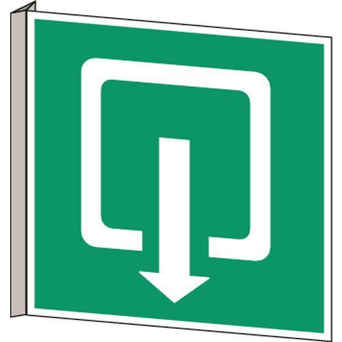 PANNEAU D'ÉVACUATIO MSG:SORTIE DE S LARGEUR:20 - BRADY