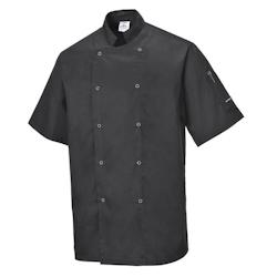 Portwest - Veste de cuisine manches courtes CUMBRIA Noir Taille 2XL - XXL noir 5036108177103_0
