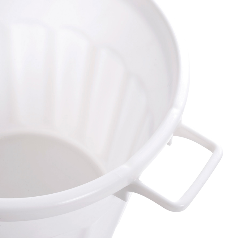 Poubelle ronde tri sélectif 50L Gilac - Blanc_0