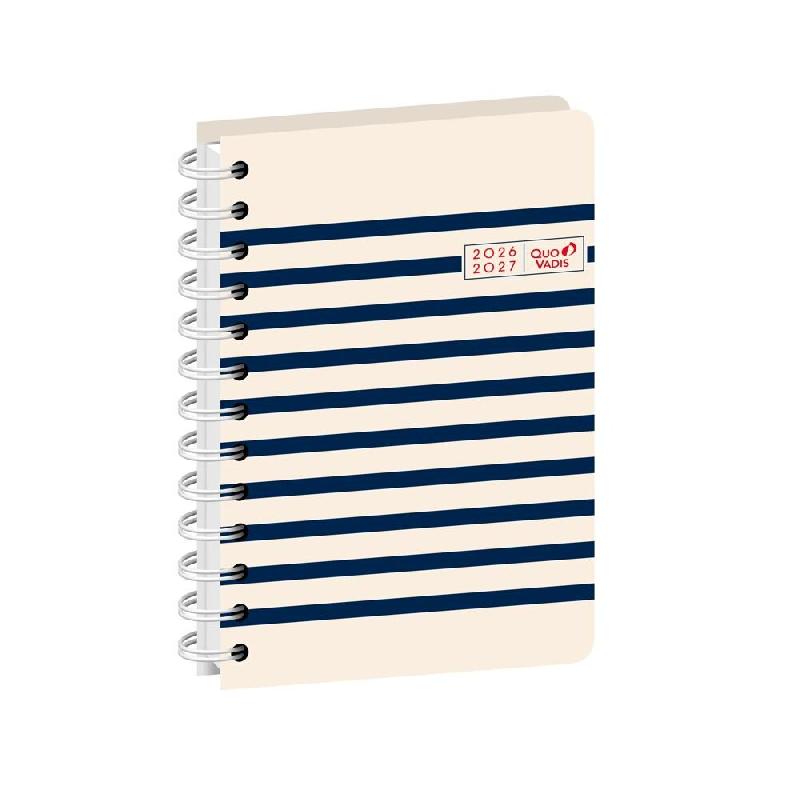 Quo Vadis - Agenda année scolaire - Spiralé - 2026-2027 - Journalier - Multilingue - Egeo - Multicolore - 12 mois de août à juillet - 12x17 cm - m_0
