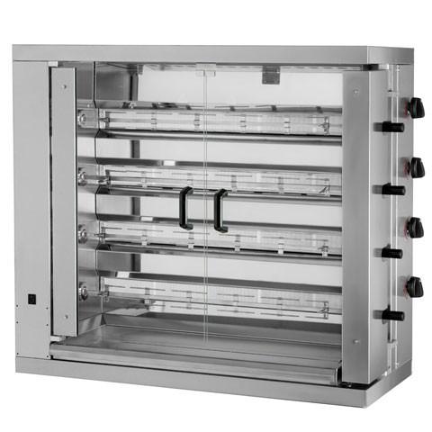 Rôtissoire verticale à gaz - 4 broches - 24 poulets | MCM - 4EG_0