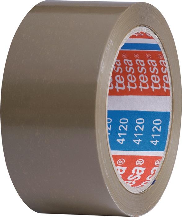 Ruban adhésif d'emballage en PVC tesapack® 4120 - chamois - 66 m x 50 mm - pour boîtes mi-lourdes - TESA_0