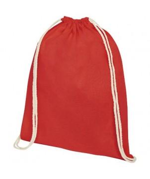 SAC À DOS OREGON EN COTON DE 140 G/M² AVEC CORDON DE SERRAGE 5L - ROUGE - SACS À DOS PUBLICITAIRES PERSONNALISÉS