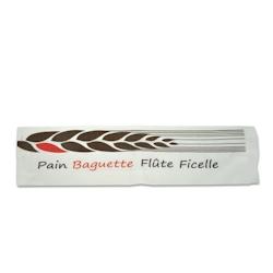 Sacs pains kraft blanc 35 gr impression ppt - 14 + 6 x 52 cm (1000 unités) - blanc papier 140520KBLPPT_0
