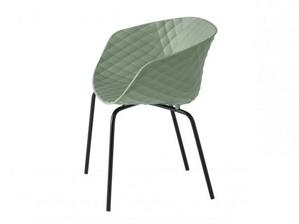 Lot de 4 chaises polyvalente Uni-ka grand choix de coloris coque d'assise et piètement acier_0