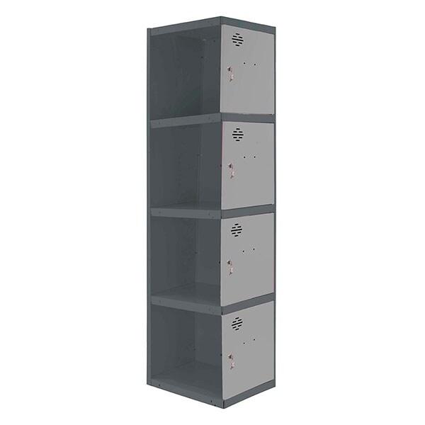 SimonRack Cassier métallique 4 portes ADDITIONNEL démonté ANTHRACITE/GRIS 1800x400x500 mm (haut x largeur x profondeur) - 8425437106729_0