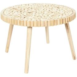 Table basse rondin en bois 60 cm The Home Deco Factory - marron 3664944426998_0