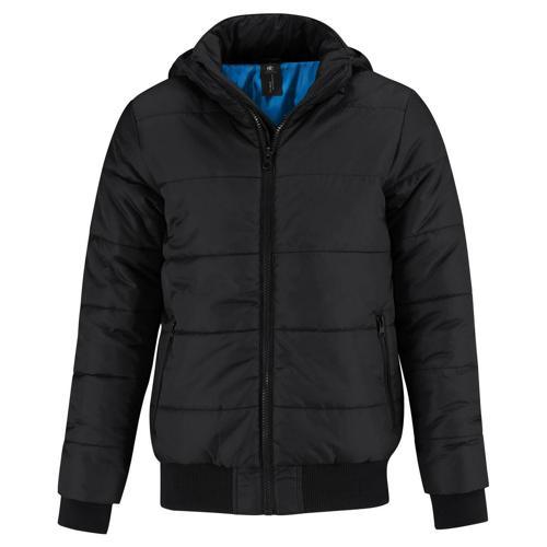 VESTE DOUDOUNE SUPER HOOD NOIR/BLEU