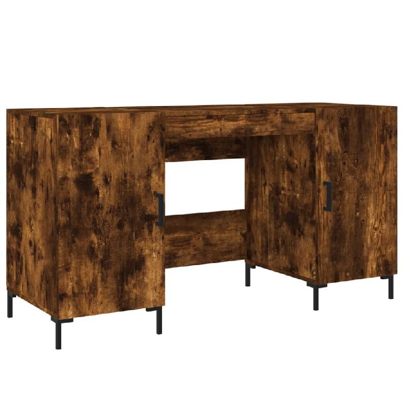 VidaXL Bureau chêne fumé 140x50x75 cm bois d'ingénierie Modèle Orion Frame Pro - 829553_0
