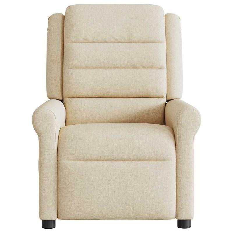 VidaXL Fauteuil de massage inclinable Crème Tissu Modèle Zervalia - 8721158336606_0