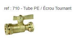 710 - Tube PE avec écrou tournant - Référence AC0710025070 - Diamètre 25 * 3/4 - PN 30_0