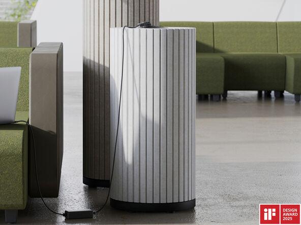Totem acoustique Parcell en feutre PET personnalisable_0