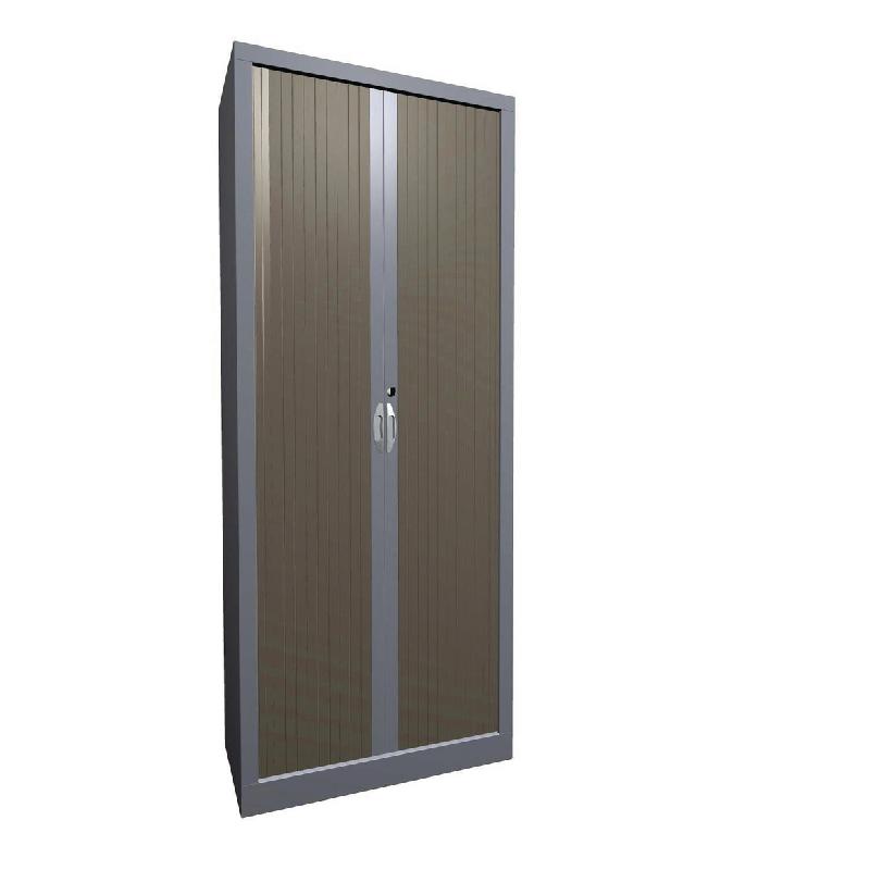 ARMOIRE À RIDEAU MÉTALLIQUE 80 X 198 CM GALET/ALU - MANUTAN COLLECTIVITÉS