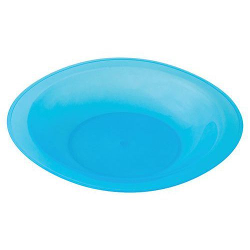 ASSIETTES CREUSES POLYPROPYLÈNE Ø 23 CM - TRANSLUCIDE BLEU - PLASTOREX
