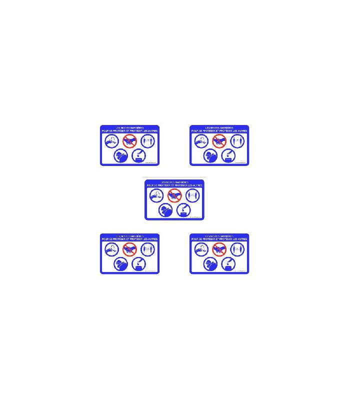 Autocollant format A4 - Lot de 5 - Référence: PRO401A4X5_0