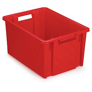 BAC PLASTIQUE GERBABLE ET EMBOÎTABLE COULEUR ROUGE