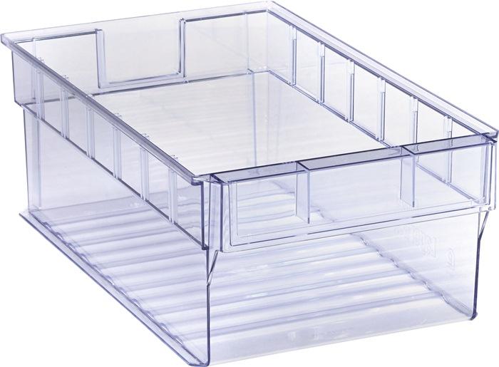 Boîte pour étagère transparente SAN PROMAT - L400xl235xH145 mm - Résistante aux acides, huiles et températures extrêmes_0