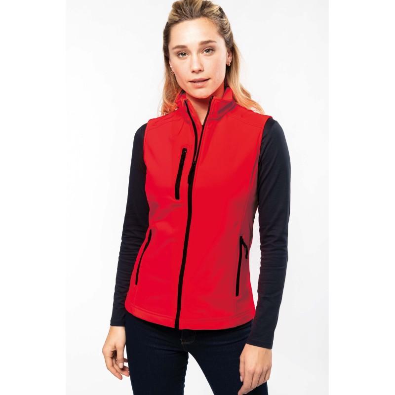 Bodywarmer softshell femme K404 - 3 couches respirantes et imperméables avec micropolaire_0