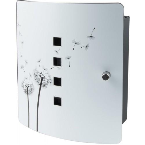 BOÎTE À CLÉS - À MOTIF CONTEMPORAIN PISSENLIT - EN INOX - 6204/10 NI BURG WACHTER