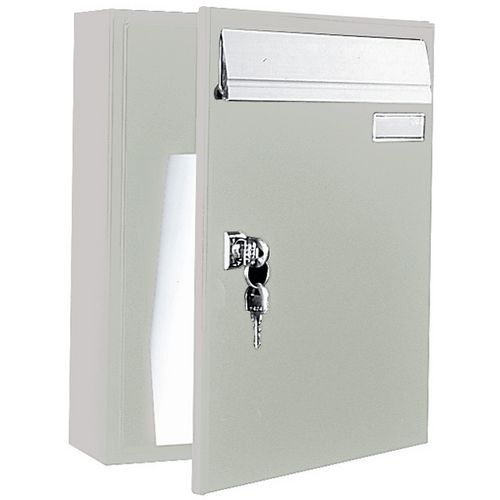 BOITE AUX LETTRES SEULE BLANC VERTICALE ANCIE NNE NORME