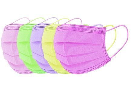 Boite de 50 masques chirurgicaux jetables 5couleurs non stérile (type iir)adulte_1