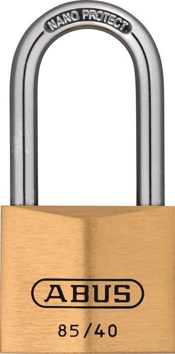 Cadenas cylindrique 85/40HB40 GL - largeur 40 mm - laiton - fermeture identique 0709 - ABUS_0