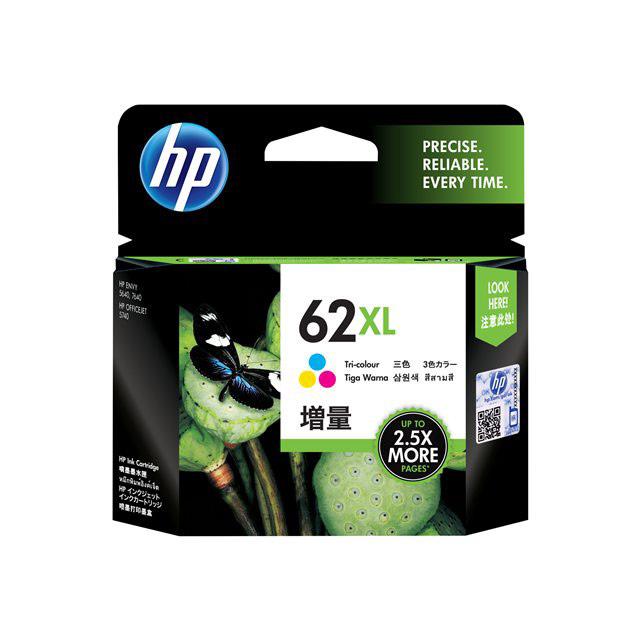 CARTOUCHE HP N° 62XL C2P07AE A RENDEMENT ELEVE - 3 COULEURS CYAN JAUNE MAGENTA