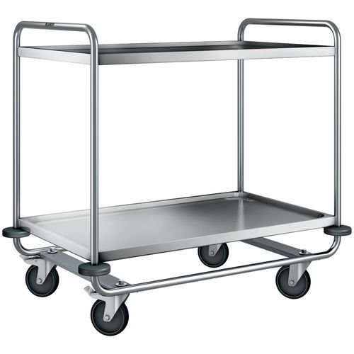 CHARIOT DE SERVICE SW 10 X 6-2 AVEC ROUES PLASTIQUE - BLANCO