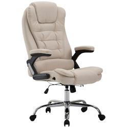 CLP Fauteuil de chef Thor en tissu Crème - beige textile 192149104_0