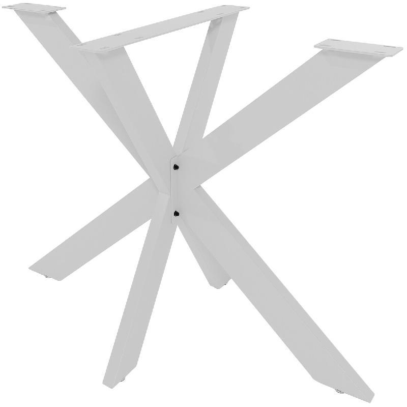 CLP Pieds design Biloxi en Acier pour table à manger Style industriel Forme Araignée Blanc - 318113_0