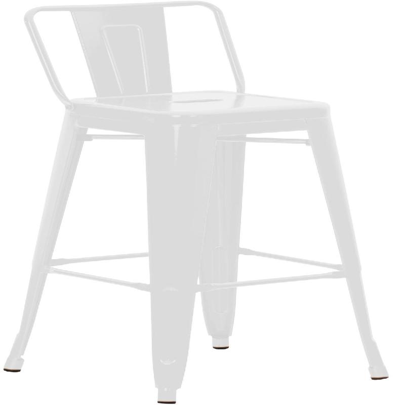 CLP Tabouret de bar en métal Mason Blanc - blanc métal 10144702_0