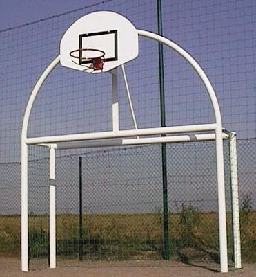 Combiné basket foot ou hand  3X2 m en tube acier galva_0