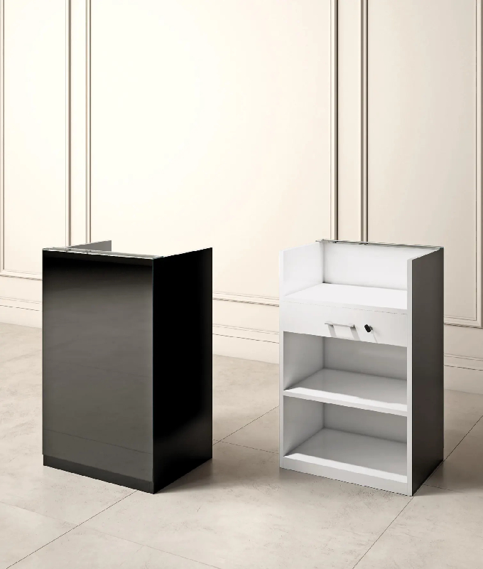 Comptoir de vente vitré GL-5BCVA - Design élégant avec tiroir sécurisé et étagères pratiques_0