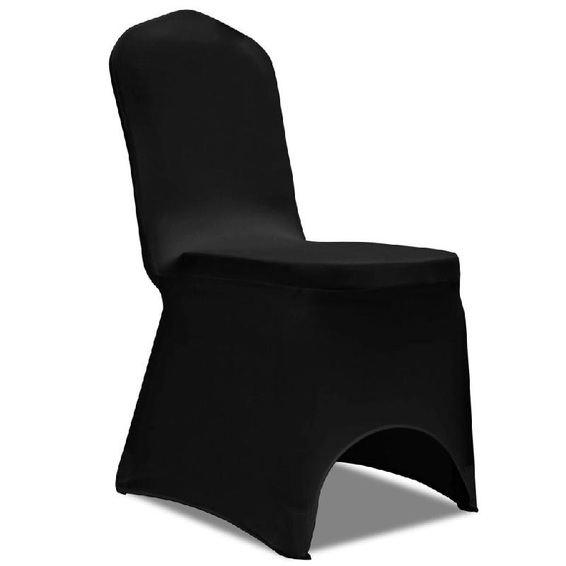 Décoshop26 - 50 housses de chaise extensibles noires DEC022279 - noir 3001308469602_0