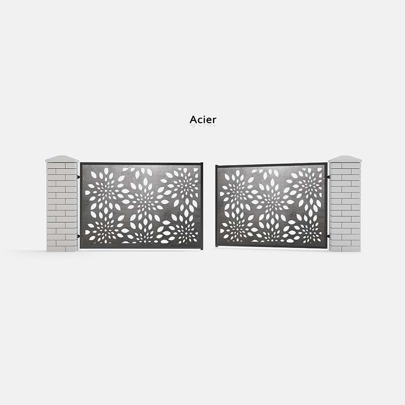Découpe tôle pour portail acier - Inoxkit - hauteur jusqu'à 2m et largeur de 6m et plus_0