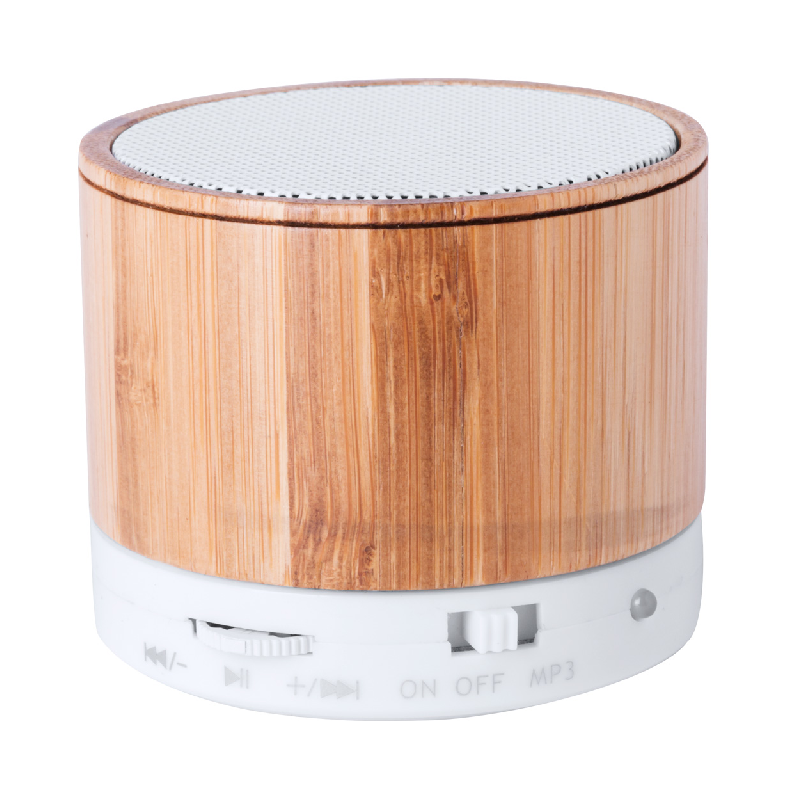 Enceinte Bluetooth en bambou - Fonction mains libres - Radio FM - Batterie rechargeable intégrée_0