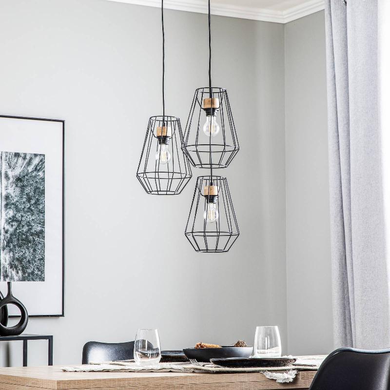 ENVOSTAR FINAN SUSPENSION 3 LAMPES RONDE Ø21CM