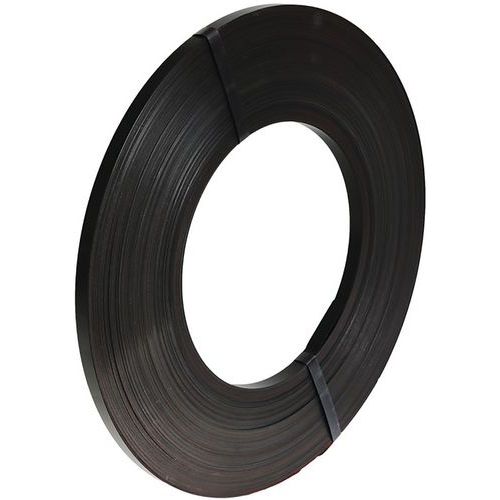 FEUILLARD LAQUÉ NOIR LRW 155 X 05 MM GALETTE DE 21 KG - BBA EMBALLAGES