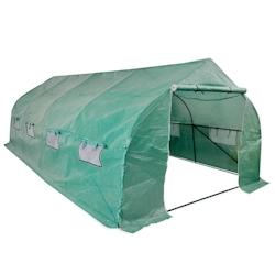 Helloshop26 - Serre tente abri plante fleur légumes portable Cadre en acier 18 m² vert 02_0044659 - 3000220287752_0