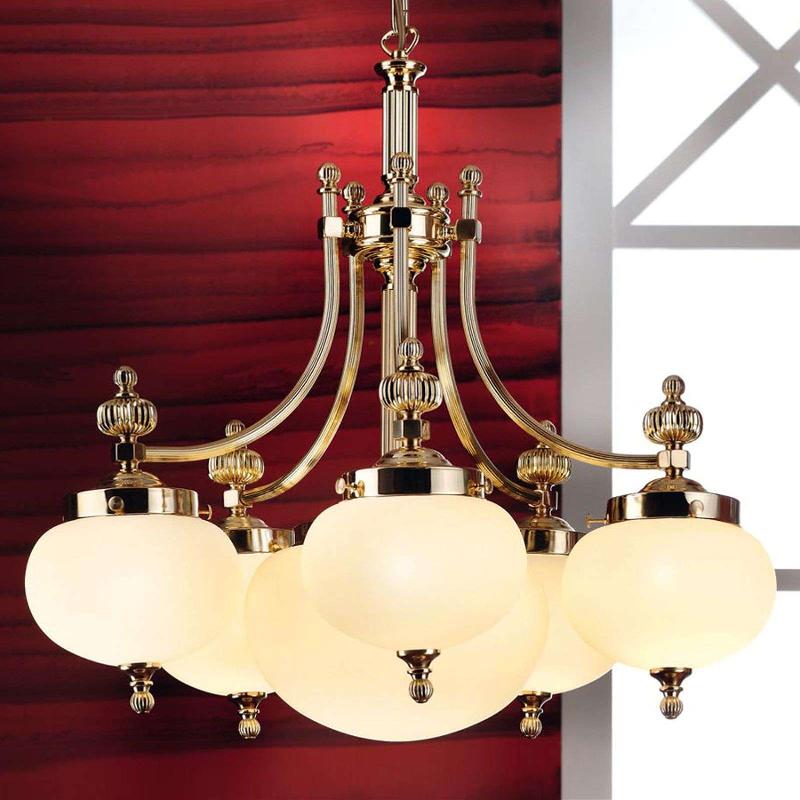 ORION SUSPENSION OPHELIA, ABAT-JOUR EN VERRE, À 6 LAMPES