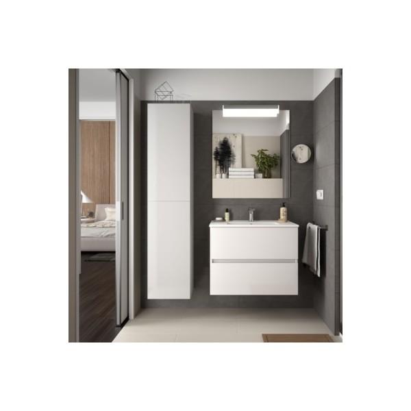 MEUBLE DE SALLE DE BAIN FUSSION LINE 700 2 TIROIRS BLANC BRILLANT 697 X 540 X 450 MM - SALGAR 23317