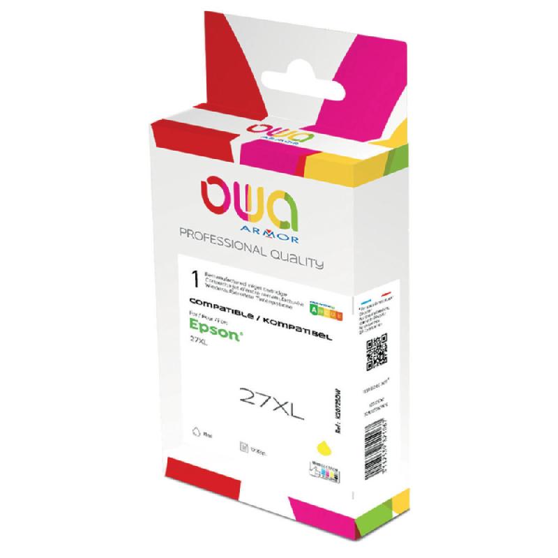 OWA K20725OW CARTOUCHE D'ENCRE REMANUFACTURÉE COMPATIBLE EPSON 27XL - JAUNE