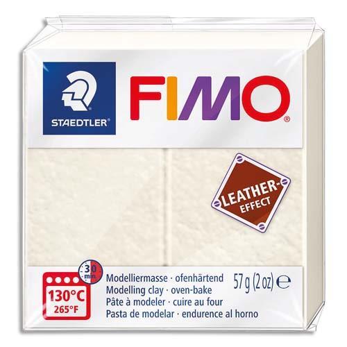 PAIN GRAINE CREATIVE 57G FIMO EFFECT CUIR COULEUR IVOIRE