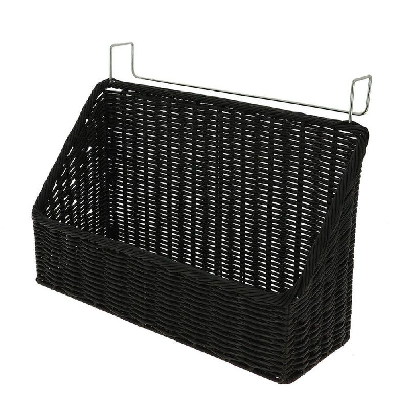 Panière à suspendre polypro noir 40x14x30cm - par 8_0