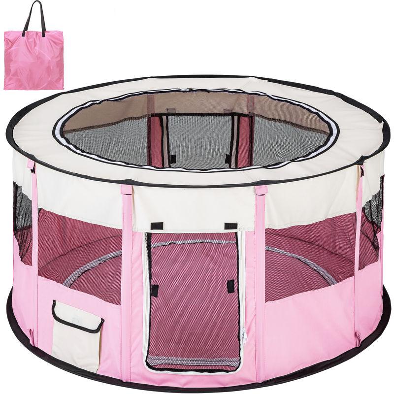 Parc Pour Chien Chiot Chat Pliable En Polyester 114 Cm O X 60 5 Cm Rose Comparer Les Prix De Parc Pour Chien Chiot Chat Pliable En Polyester 114 Cm O X 60 5