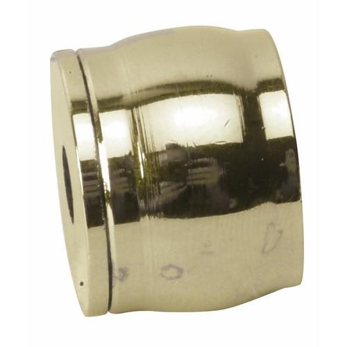 PITON D'EMBRASURE POUR TUBE DE PENDERIE ROND-LAITON POLI-DIAMÈTRE 30MM BRICOZOR