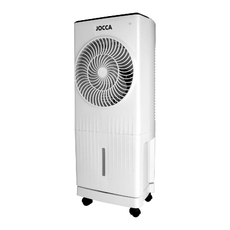Rafraichisseur d'air portable 60W Minuterie 12h Réservoir 5.5L Refroidisseur d'air Evaporatif Oscillation 70° 4 roulettes Jocca - blanc 8435253594143_0