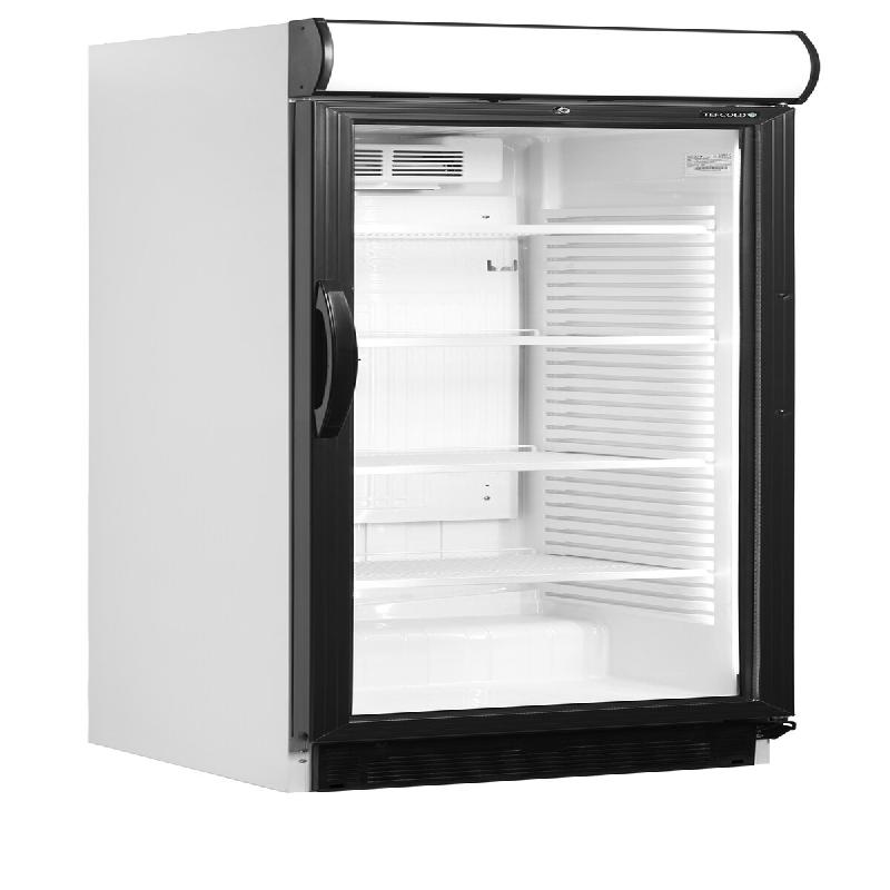 Refroidisseur de bouteilles TEFCOLD, acier et verre, 595 x 640 x 1980 mm, réfrigération professionnelle, blanc - 15821_0