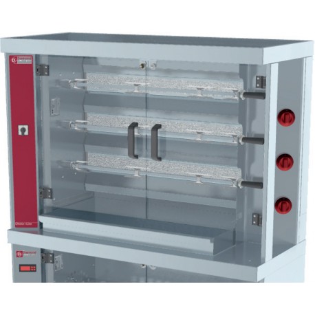 Rôtissoire électrique Diamond - capacité 15 poulets - référence RVG/3-CM - moteur silencieux_0